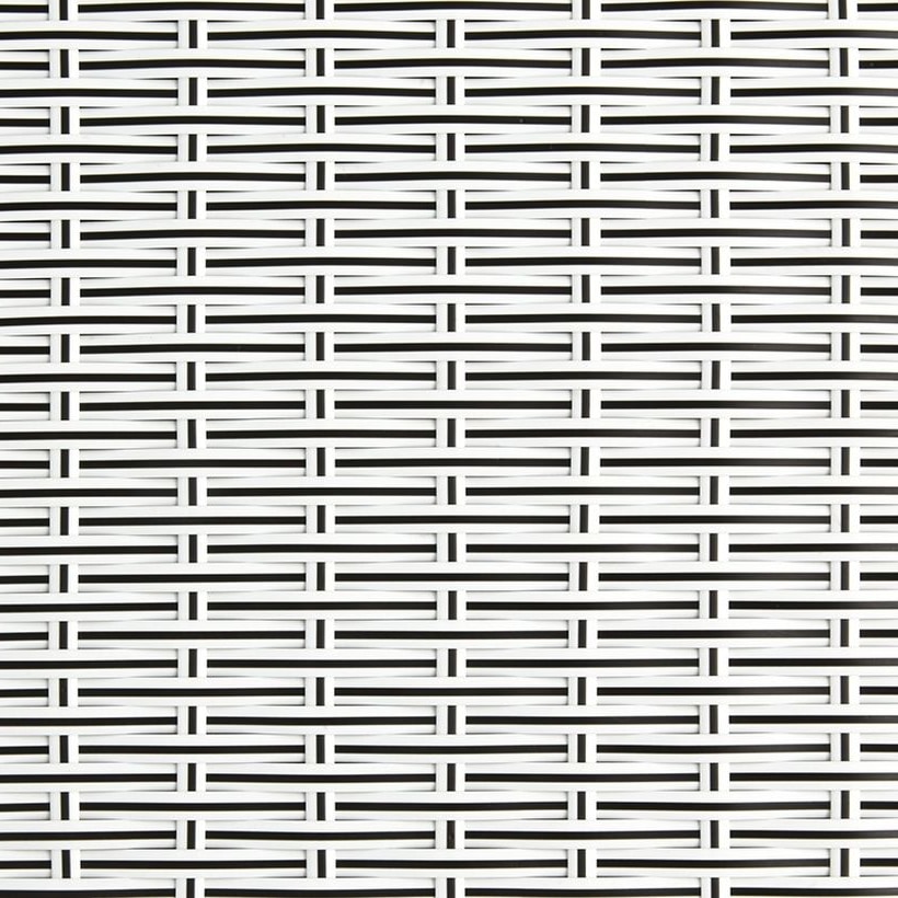 Flat PE Rattan Strip, 8 × 1.3 mm in White / Black for B2B Furniture Manufacturing GLR-FLAT-020 from Greenlife Rattan