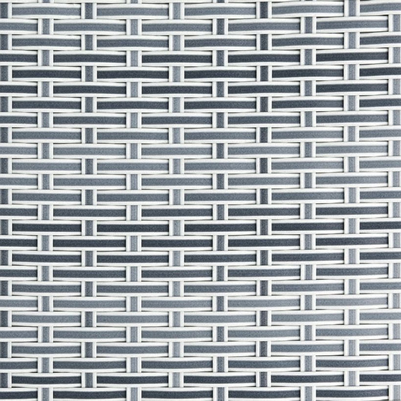 Flat PE Rattan Strip in White / Grey, 9.5 × 1.3 mm for Patio and Garden Furniture GLR-FLAT-018 from Greenlife Rattan