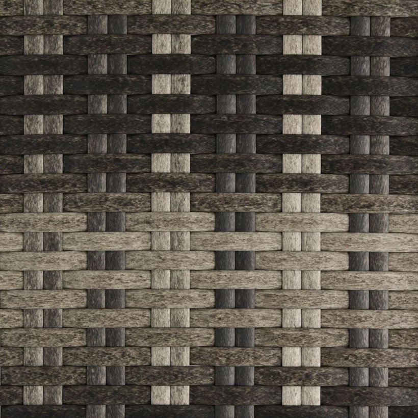 Grey / Black Flat PE Rattan Strip, 12 × 1.2 mm for Wicker Furniture Production GLR-FLAT-031 from Greenlife Rattan