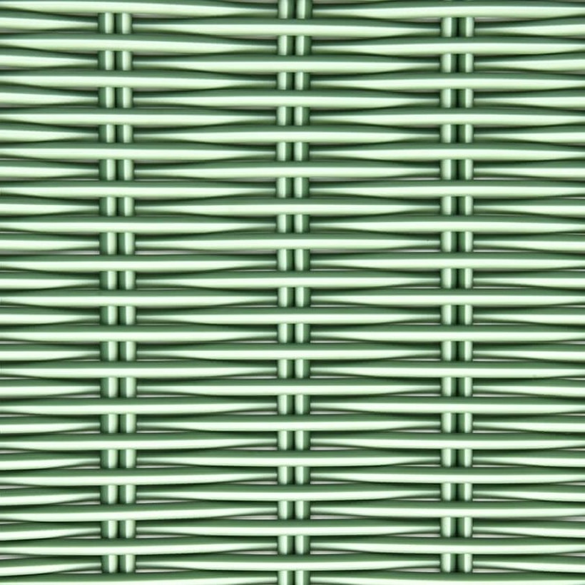 Half-Round PE Rattan Profile in Green / Mixed-Color, 7 × 3.8 mm for Patio and Garden Furniture GLR-HALF-021 from Greenlife Rattan