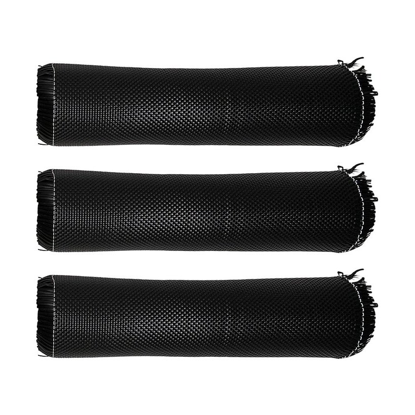 Mat Rotan PE Cross Plain Weave 2.5 mm Hitam foto produk 5