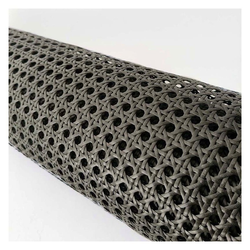 Black PE Synthetic Rattan Weaving Material Roll product photo 5