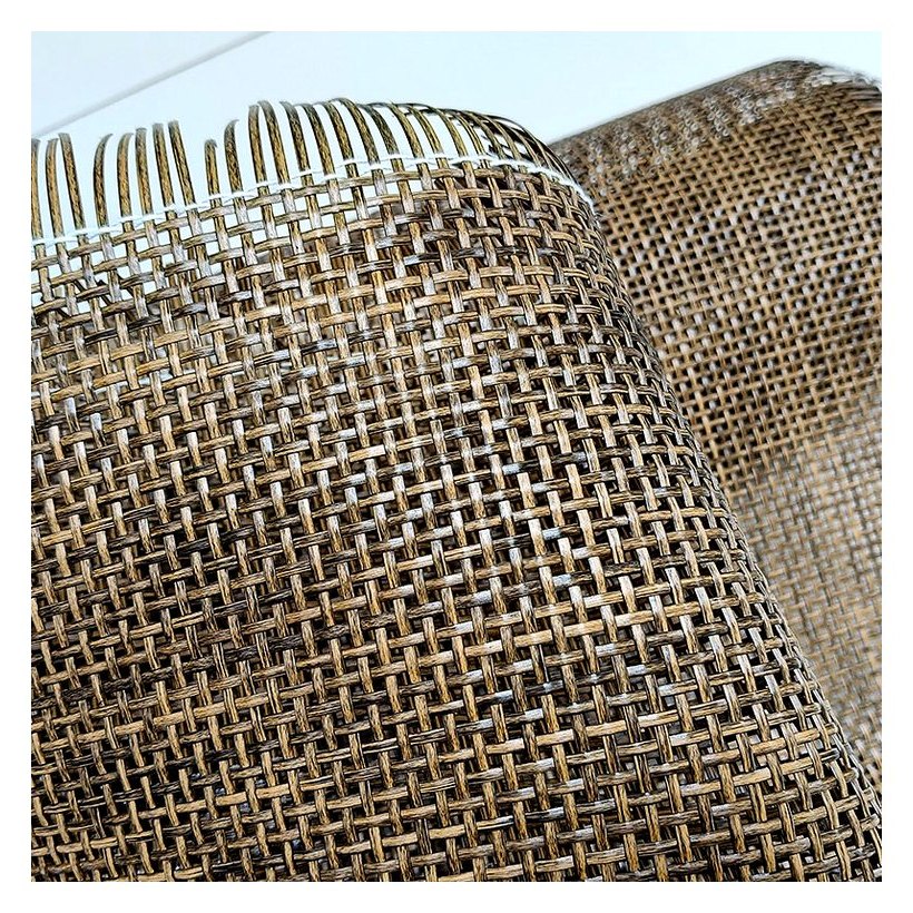 Black Walnut 2.5 mm PE Square Mesh Rattan Webbing product photo 3