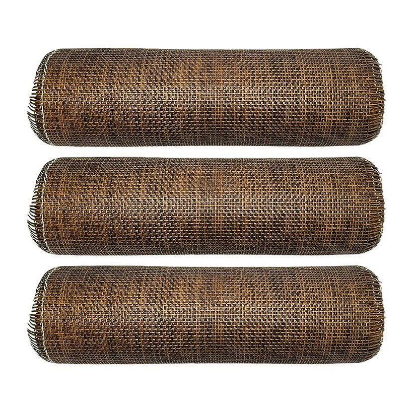 Black Walnut 2.5 mm PE Square Mesh Rattan Webbing product photo 4