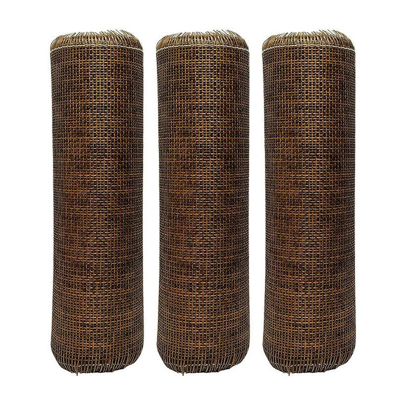 Black Walnut 2.5 mm PE Square Mesh Rattan Webbing product photo 5