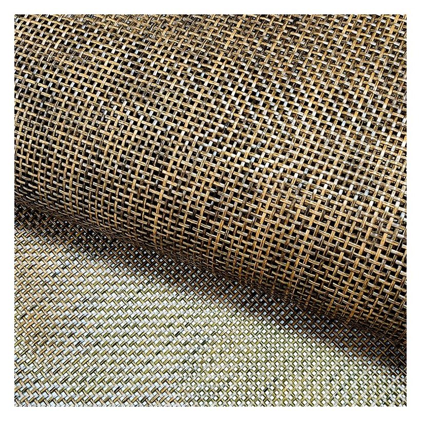 Black Walnut 2.5 mm PE Square Mesh Rattan Webbing product photo 6