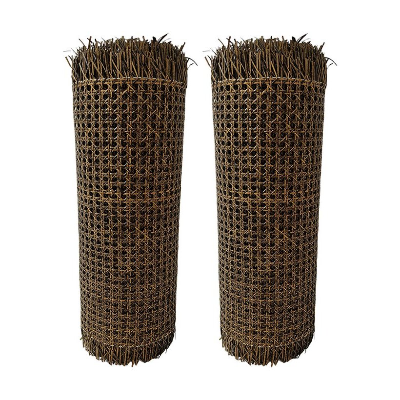 Mesh Rotan PE Octagon Walnut Hitam, 6.5–7.2 mm Hole foto produk 4