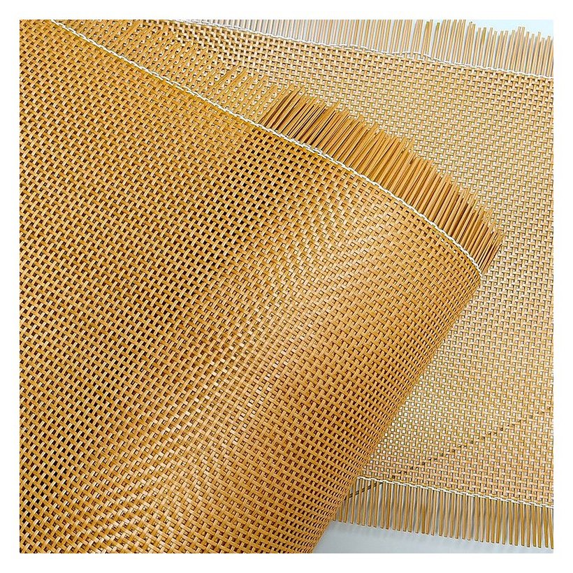 Coffee 2.5 mm PE Square Mesh Rattan Webbing product photo 3