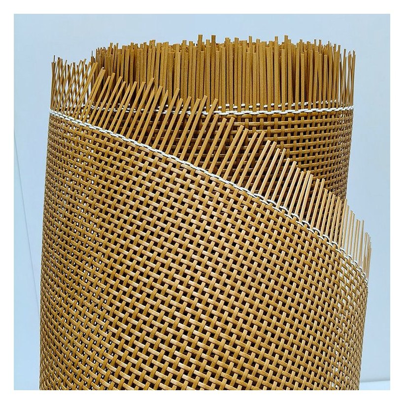 Coffee 2.5 mm PE Square Mesh Rattan Webbing product photo 6