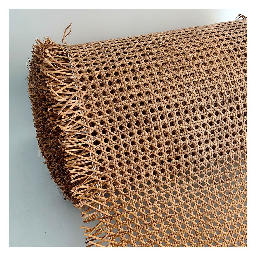 Roll Webbing Rotan PE untuk Panel Cokelat Coffee foto produk 6