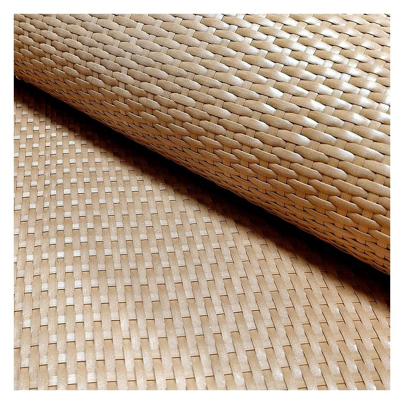 Coffee Cross Plain Weave PE Rattan Mat from Greenlife Rattan
