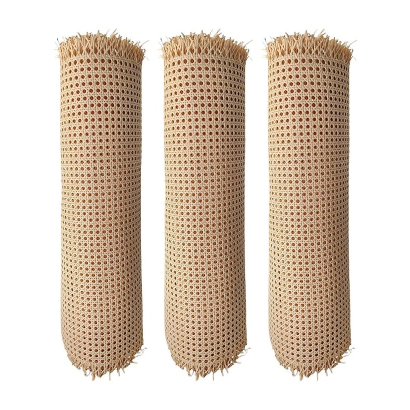 Cream Yellow PE Rattan Webbing Roll for Panels product photo 3