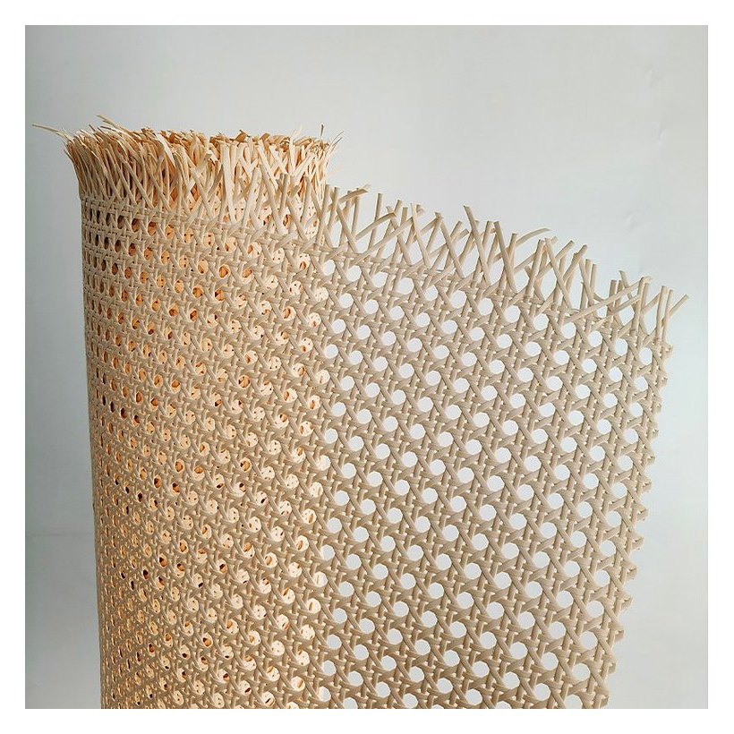 Cream Yellow PE Rattan Webbing Roll for Panels product photo 4