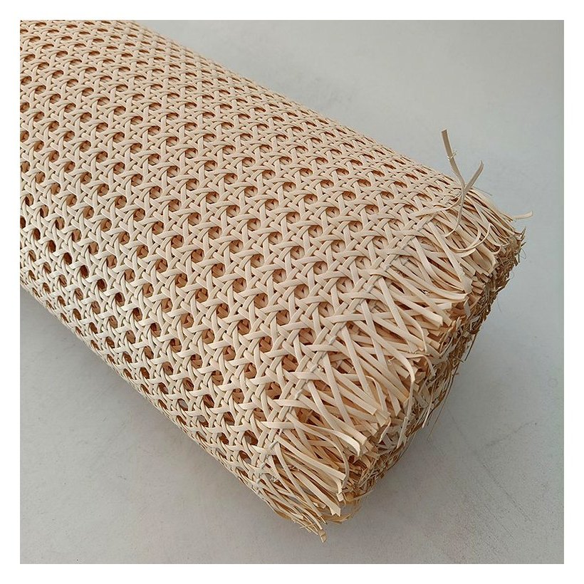 Cream Yellow PE Rattan Webbing Roll for Panels product photo 5
