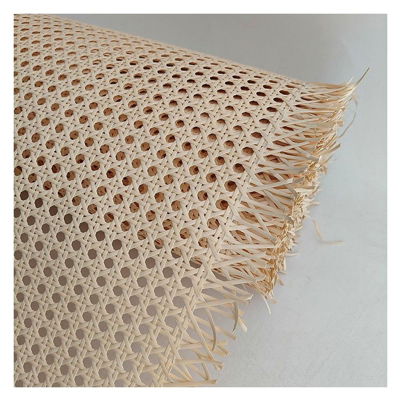 Cream Yellow PE Rattan Webbing Roll for Panels product photo 6