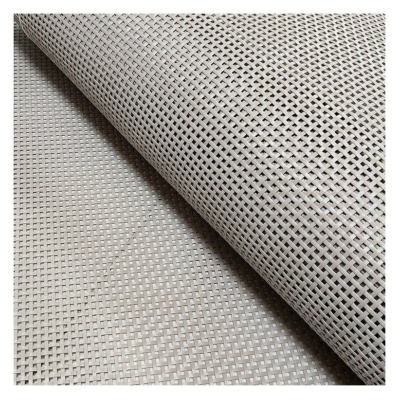 Grey-White 2.5 mm PE Square Mesh Rattan Webbing from Greenlife Rattan