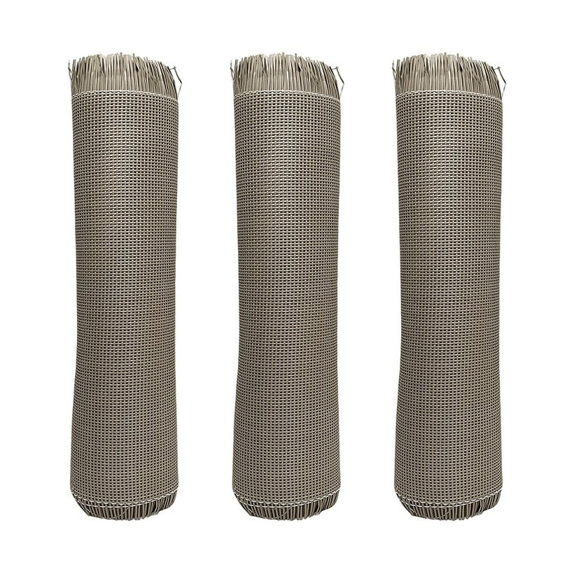 Grey-White 2.5 mm PE Square Mesh Rattan Webbing product photo 4