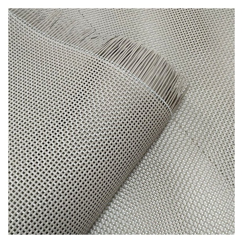 Grey-White 2.5 mm PE Square Mesh Rattan Webbing product photo 6