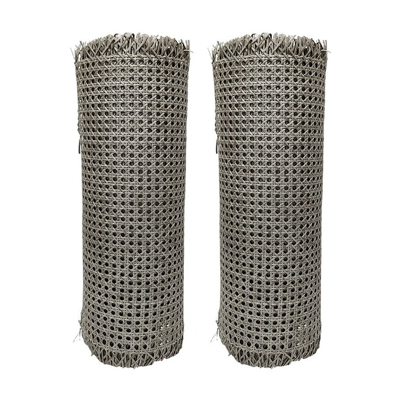 Grey-White PE Rattan Cane Webbing Roll from Greenlife Rattan