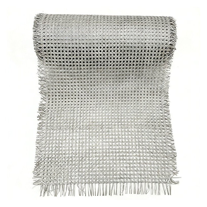 Grey-White PE Rattan Cane Webbing Roll product photo 3