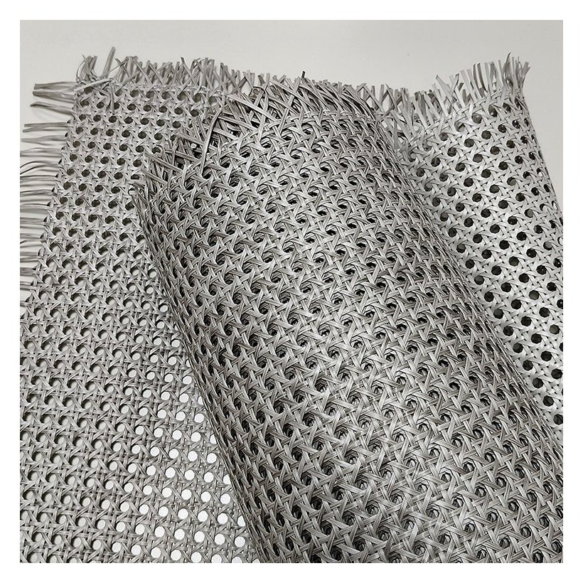 Grey-White PE Rattan Cane Webbing Roll product photo 4