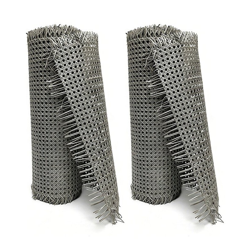 Grey-White PE Rattan Cane Webbing Roll product photo 5