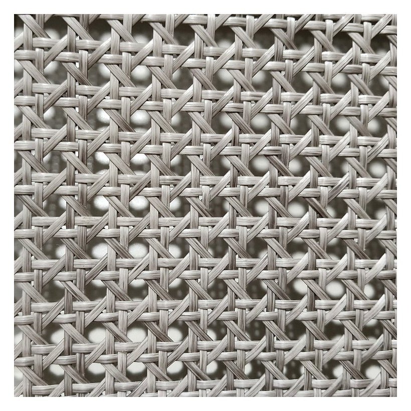 Grey-White PE Rattan Cane Webbing Roll product photo 6