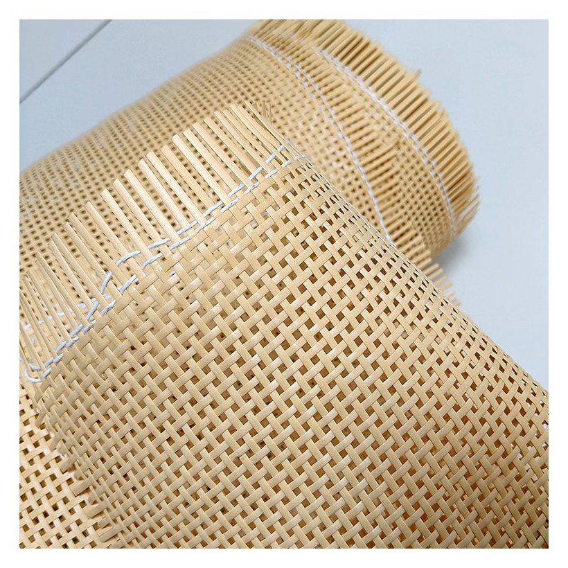 Natural Rattan Tone 2.5 mm PE Square Mesh Rattan Webbing product photo 3