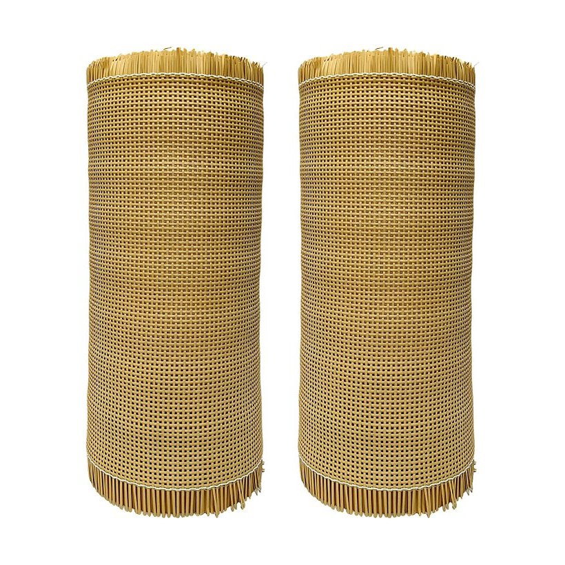 Natural Rattan Tone 2.5 mm PE Square Mesh Rattan Webbing product photo 5