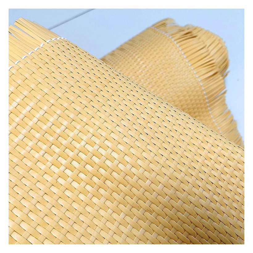 Natural Rattan Tone Cross Plain Weave PE Rattan Mat from Greenlife Rattan