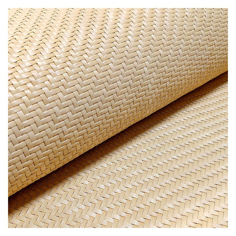 Natural Rattan Tone Twill Flat PE Rattan Mat product photo 2