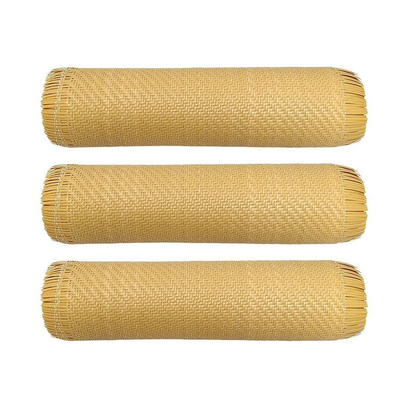 Natural Rattan Tone Twill Flat PE Rattan Mat product photo 3