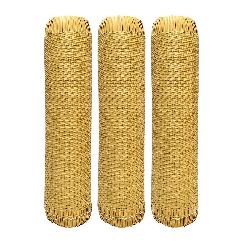 Natural Rattan Tone Twill Flat PE Rattan Mat product photo 4