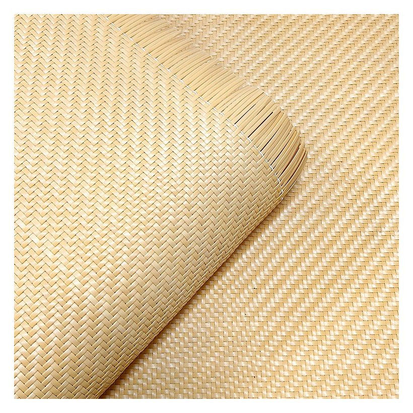 Natural Rattan Tone Twill Flat PE Rattan Mat product photo 6