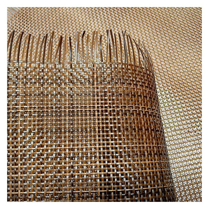 Red-Brown 2.5 mm PE Square Mesh Rattan Webbing product photo 2