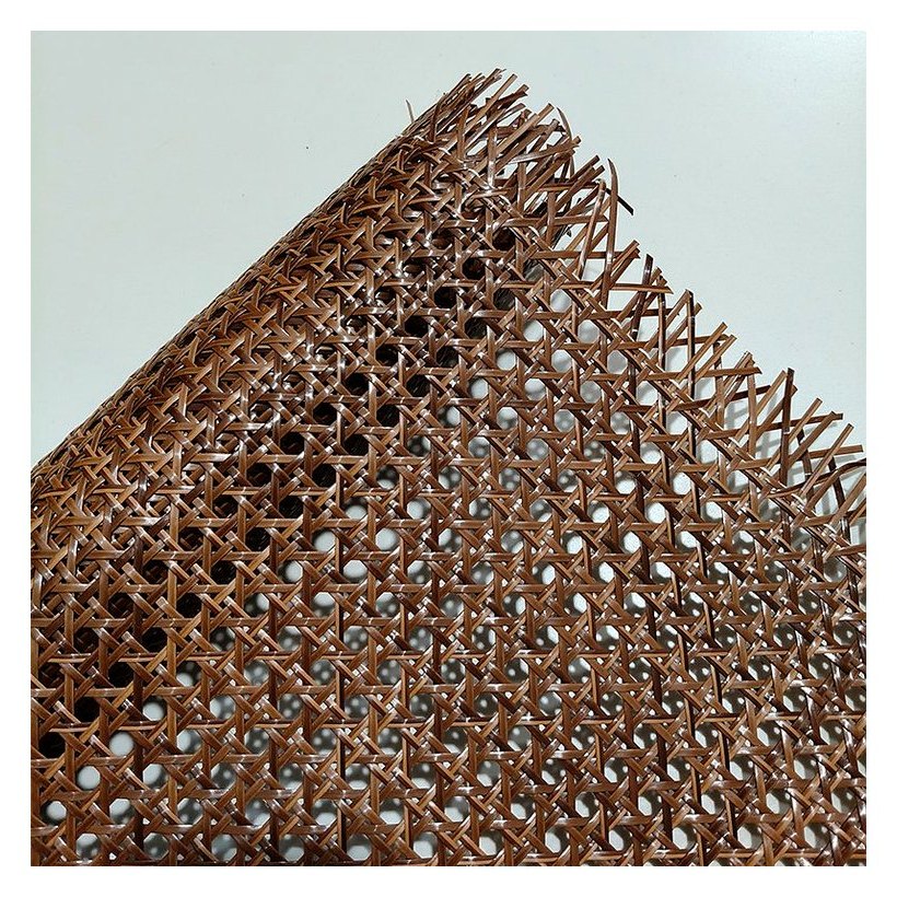 Red-Brown PE Rattan Cane Webbing Roll product photo 4