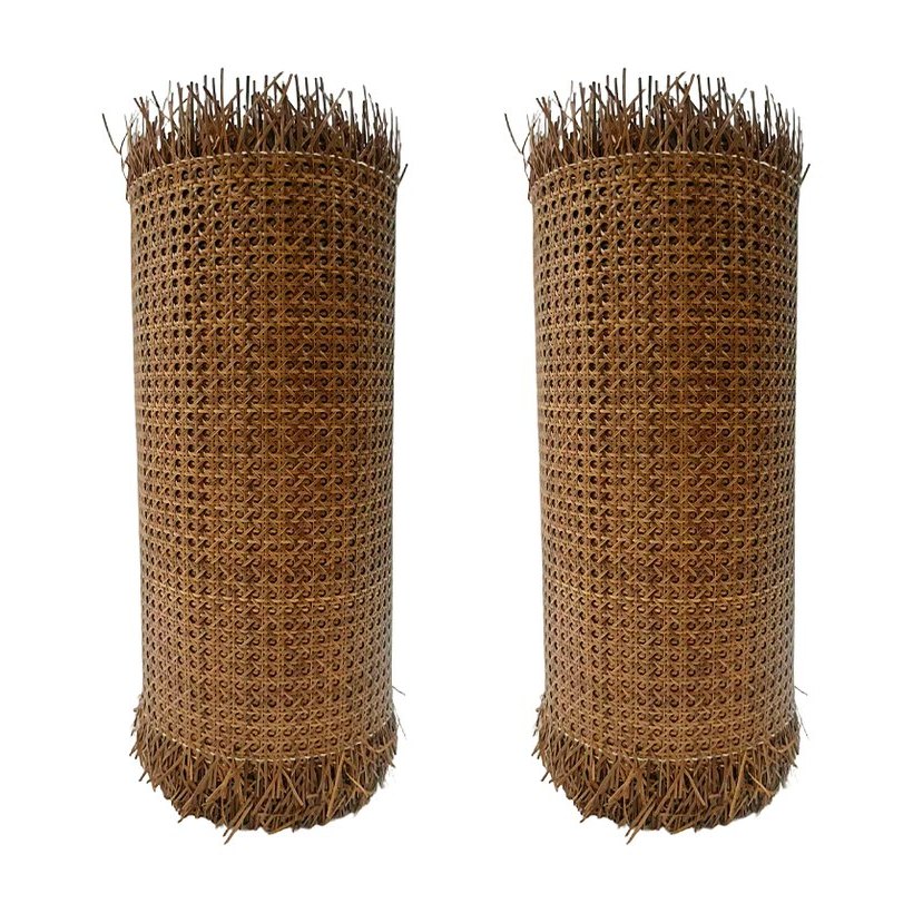 Red-Brown PE Rattan Cane Webbing Roll product photo 5