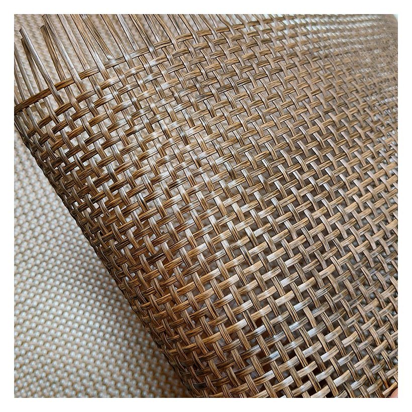 Walnut 2.5 mm PE Square Mesh Rattan Webbing product photo 2