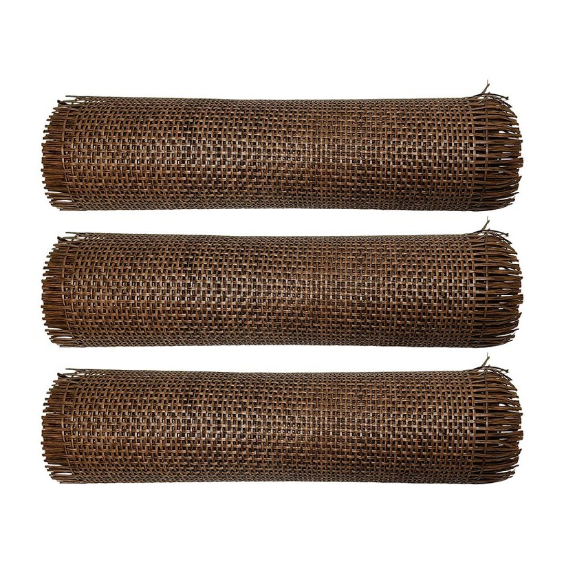 Walnut 2.5 mm PE Square Mesh Rattan Webbing product photo 4