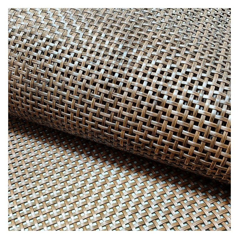 Walnut 2.5 mm PE Square Mesh Rattan Webbing product photo 6