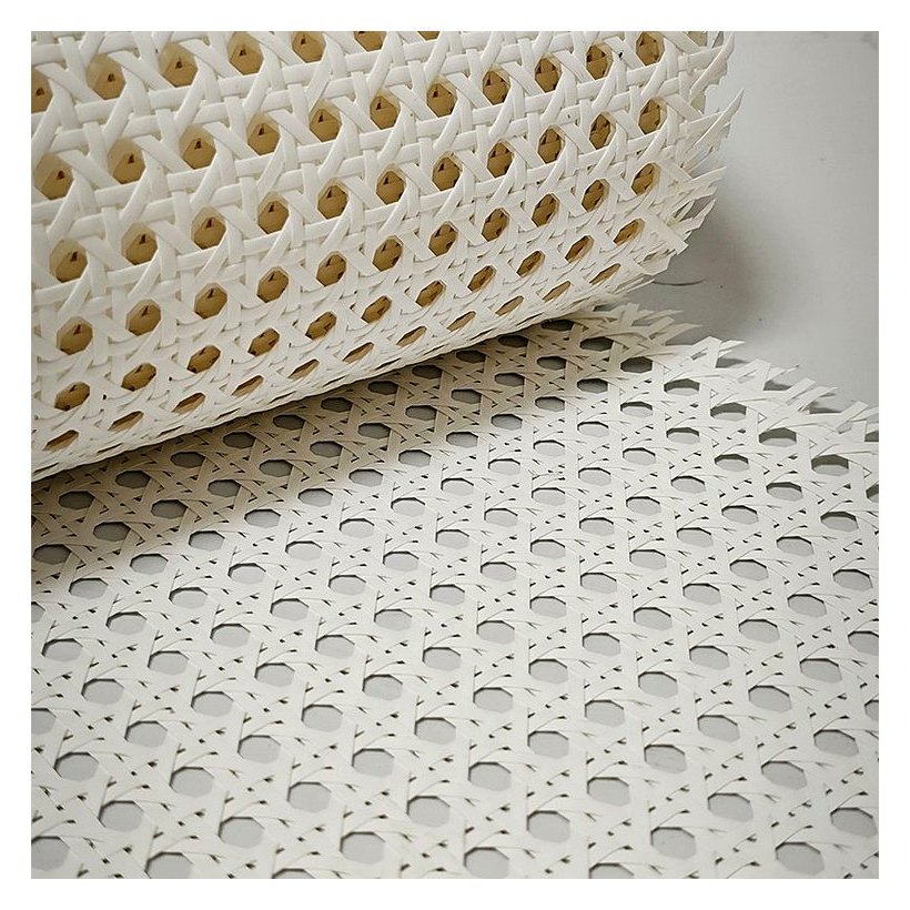 White PE Rattan Cane Webbing Roll product photo 6