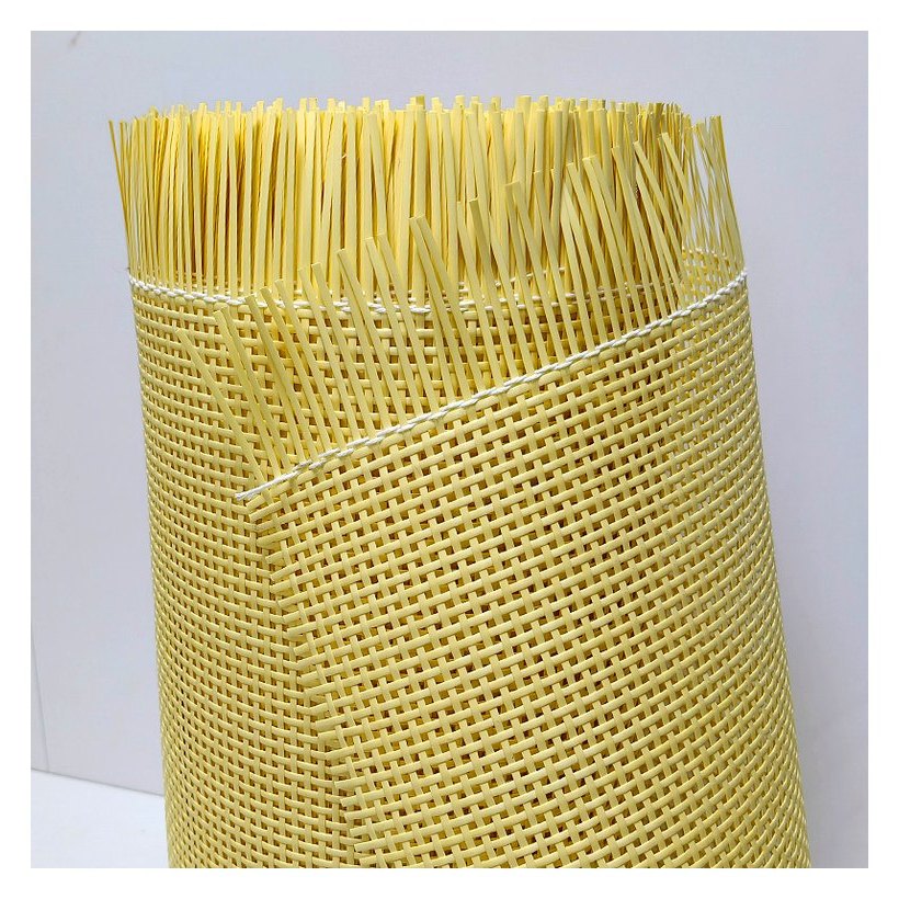 Yellow 2.5 mm PE Square Mesh Rattan Webbing from Greenlife Rattan