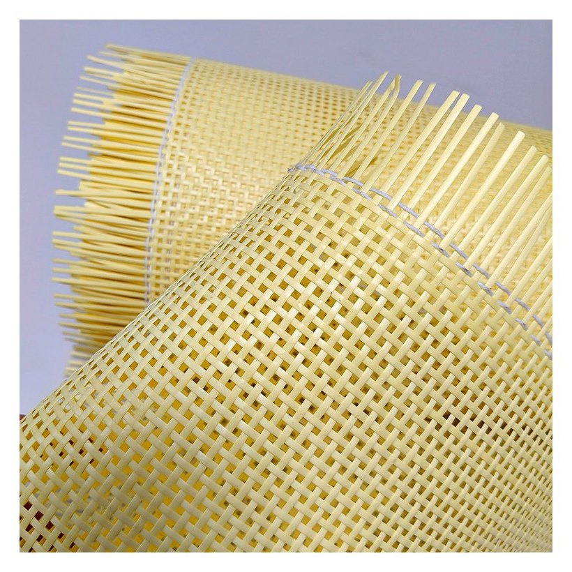 Yellow 2.5 mm PE Square Mesh Rattan Webbing product photo 2