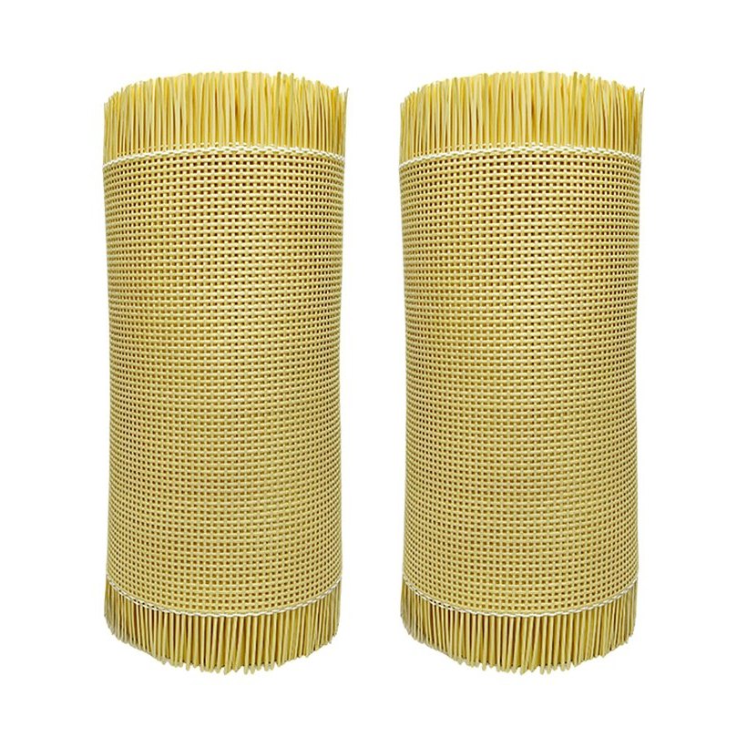 Yellow 2.5 mm PE Square Mesh Rattan Webbing product photo 3