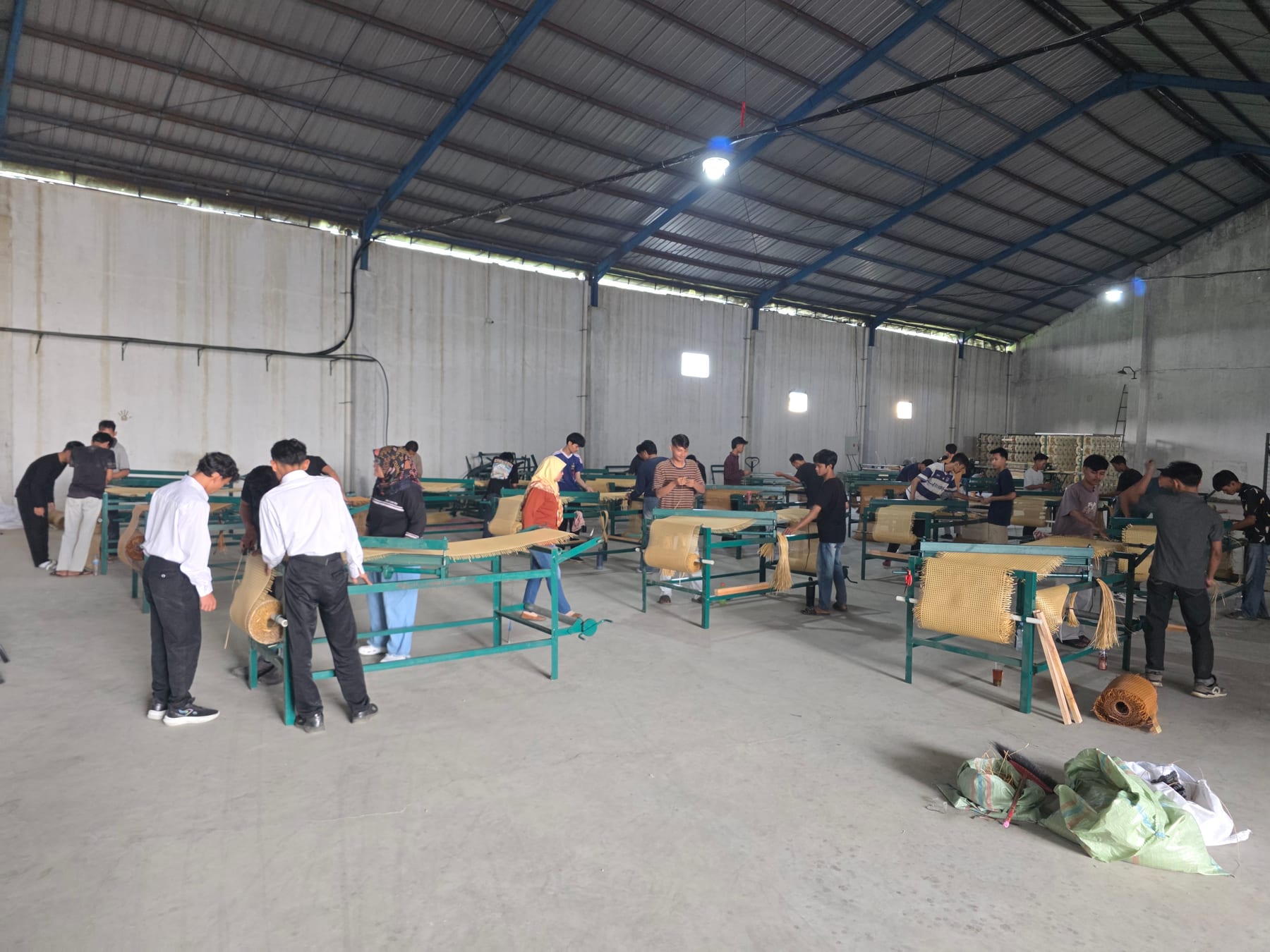 Greenlife Rattan factory production floor in Cirebon Indonesia